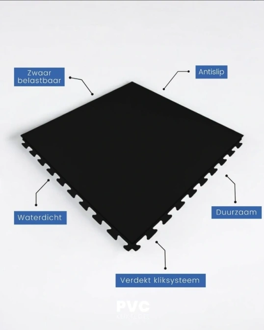 PVC Kliktegel Waterdicht Rood